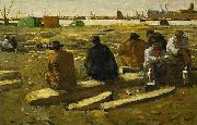 George Hendrik Breitner, Lunch Break at the Building Site in the Van Diemenstraat in Amsterdam